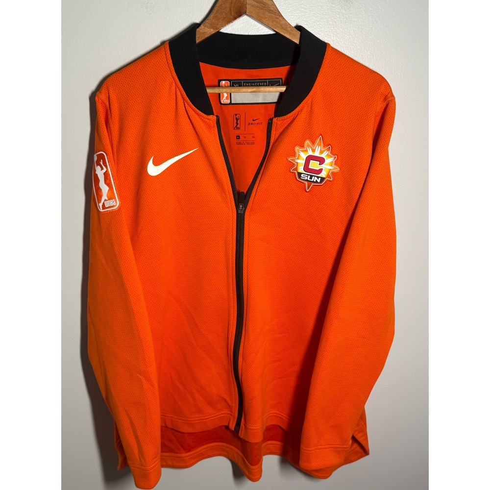 Nike WNBA Connecticut Sun Dri-FIT Full Zip Warm Up Jacket Orange Womens XL